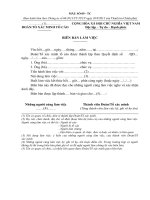 Biên bản làm việc mẫu số 09-TC 09-TC