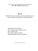 Nâng cao hiệu quả giải quyết khiếu nại, tố cáo của Thanh tra tỉnh Sơn La giai đoạn 2015  2020