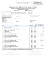 1. Tờ khai khấu trừ thuế TNCN từ tiền lương, tiền công