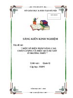 SKKN Một số biện pháp nâng cao chất lượng và hiệu quả dự giờ ở trường THPT