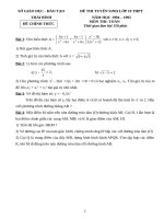 de thi THPT thai binh cac nam 1994 den 2017