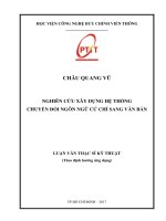 Nghiên Cứu Xây Dựng Hệ Thống Chuyển Đổi Ngôn Ngữ Cử Chỉ Sang Văn Bản (LV thạc sĩ)