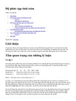 do phuc tap tinh toan cua thuat toan