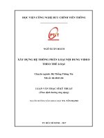 Xây Dựng Hệ Thống Phân Loại Nội Dung Video Theo Thể Loại (LV thạc sĩ)