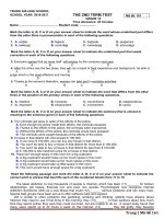 Đề và đáp an Tiếng Anh 12 thi học kỳ 2 năm 2017 | THPT Trung Giã de 161