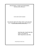 SKKN xây dựng một số công thức kinh nghiệm giải nhanh bài tập liên quan đến nguyên tố sắt 