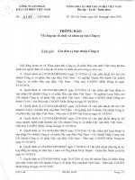 thong bao ve cong tac to chuc va nhan su cong ty