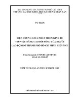 Biện chứng giữa phát triển kinh tế với việc nâng cao đời sống của người lao động ở thành phố hồ chí minh hiện nay tt 