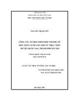Công tác xã hội nhóm đối với phụ nữ đơn thân nuôi con nhỏ từ thực tiễn huyện quốc oai, thành phố hà nội