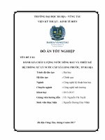 Đánh giá chất lượng nước sông ray và thiết kế hệ thống xử lý nước cấp xã long phước, tp bà rịa 