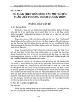 SKKN Sử dụng phép biến hình vào một số bài toán viết phương trình đường tròn