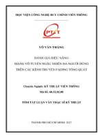 Đánh Giá Hiệu Năng Mạng Vô Tuyến Ngẫu Nhiên Đa Ngƣời Dùng Trên Các Kênh Truyền Fading Tổng Quát (tt)