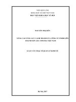 Nâng cao năng lực cạnh tranh của Công ty TNHH Liên doanh sơn ASCVENUSIA Việt Nam