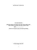 Phương pháp và kĩ thuật tổ chức hoạt động học theo nhóm và hướng dẫn học sinh tự học