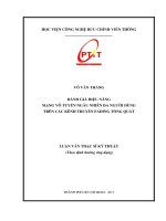 Đánh Giá Hiệu Năng Mạng Vô Tuyến Ngẫu Nhiên Đa Ngƣời Dùng Trên Các Kênh Truyền Fading Tổng Quát (LV thạc sĩ)