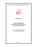 Giải Pháp Hỗ Trợ Hệ Thống Tưới Vườn Cây Mang Tính Tự Động (LV thạc sĩ)
