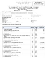 3. Tờ khai quyết toán thuế TNCN từ tiền lương, tiền công