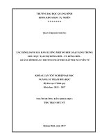 Xác định, đánh giá hàm lượng một số kim loại nặng trong mẫu mực tại chợ đồng hới   tp  đồng hới   quảng bình bằng phương pháp hấp thụ nguyên tử 