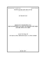Khảo sát ảnh hưởng của một số mô hình vật liệu lên độ dẻo tiết diện dầm bê tông cốt thép (tt) 