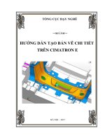 Hướng dẫn tạo bản vẽ chi tiết trên CIMATRON E