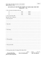 1. Mau dang ky chuyen de NCKH sinh vien