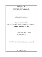 Quản lý tài chính tại trung tâm kiểm định chất lượng giáo dục   đại học quốc gia hà nội (tt) 
