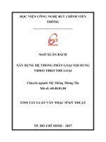 Xây Dựng Hệ Thống Phân Loại Nội Dung Video Theo Thể Loại (tt)