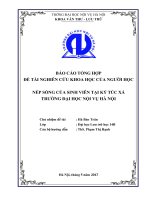 Nếp sống của sinh viên tại ký túc xá trường đại học nội vụ hà nội