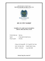 Nghiên cứu chế tạo nano đồng trong môi trường nước đồ án tốt nghiệp 
