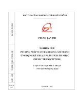 Nghiên Cứu Phương Pháp Watermarking Âm Thanh Ứng Dụng Kỹ Thuật Phân Tích Âm Nhạc (Music Transciption) (LV thạc sĩ)
