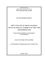 Chức năng xét xử trong giai đoạn xét xử sơ thẩm vụ án hình sự từ thực tiễn thành phố Hà Nội (LV thạc sĩ)