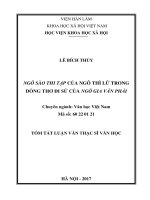 Ngô Sào thi tập của Ngô Thì Lữ trong dòng thơ đi sứ của Ngô gia văn phái (tt)