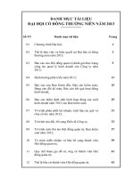 2-Danh muc tai lieu DHCD thuong nien 2013