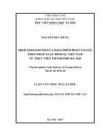 Định tội danh tội lừa đảo chiếm đoạt tài sản theo pháp luật hình sự Việt Nam từ thực tiễn Thành phố Hà Nội