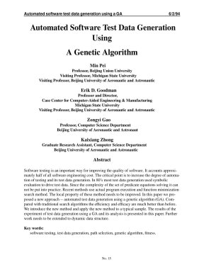 Automated software test data generation using a genetic algorithm