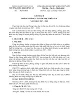 KẾ HOẠCH PHÒNG CHỐNG THIÊN TAI 