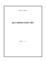 Quy trình nghỉ việc tại Công ty TNHH (áp dụng tùy mô hình công ty)