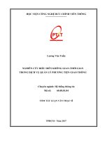 Nghiên Cứu Biểu Diễn Không GianThời Gian Trong Dịch Vụ Quản Lý Phương Tiện Giao Thông (tt)