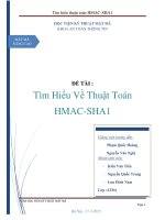 Nghiên cứu  HMAC SHA1 và cài đặt mô phỏng trên Java