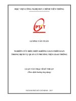 Nghiên Cứu Biểu Diễn Không GianThời Gian Trong Dịch Vụ Quản Lý Phương Tiện Giao Thông (LV thạc sĩ)