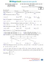Đáp án đề minh Họa lần 3 2017 Toán