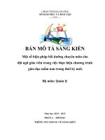 SKKN một số biện pháp bồi dưỡng chuyên môn cho đội ngũ giáo viên trong việc thực hiện chương trình giáo dục mầm non trong thời kỳ mới 