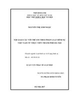 Tội giao cấu với trẻ em theo pháp luật hình sự Việt Nam từ thực tiễn thành phố Hà Nội