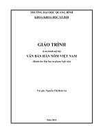 Giáo trình văn bản hán nôm việt nam 