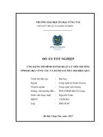 Ứng dụng mô hình envim quản lý môi trường tỉnh bà rịa   vũng tàu và đánh giá mức độ hiệu quả 