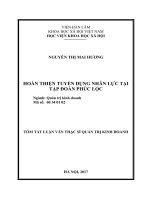 Hoàn thiện tuyển dụng nhân lực tại tập đoàn phúc lộc (t) 