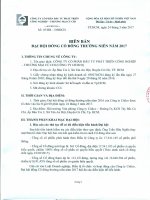 BIÊN BẢN ĐẠI HỘI ĐỒNG CỔ ĐÔNG THƯỜNG NIÊN NĂM 2017