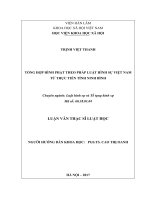 Tổng hợp hình phạt theo pháp luật hình sự Việt Nam từ thực tiễn tỉnh Ninh Bình