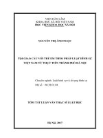 Tội giao cấu với trẻ em theo pháp luật hình sự việt nam từ thực tiễn thành phố hà nội 