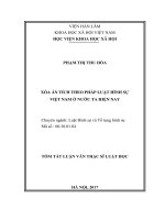 Xóa án tích theo pháp luật hình sự việt nam ở nước ta hiện nay (tt) 